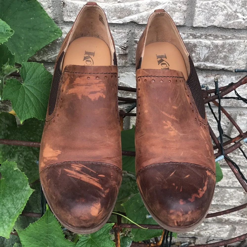 💙Korks Gertrude Distressed leather Bootie